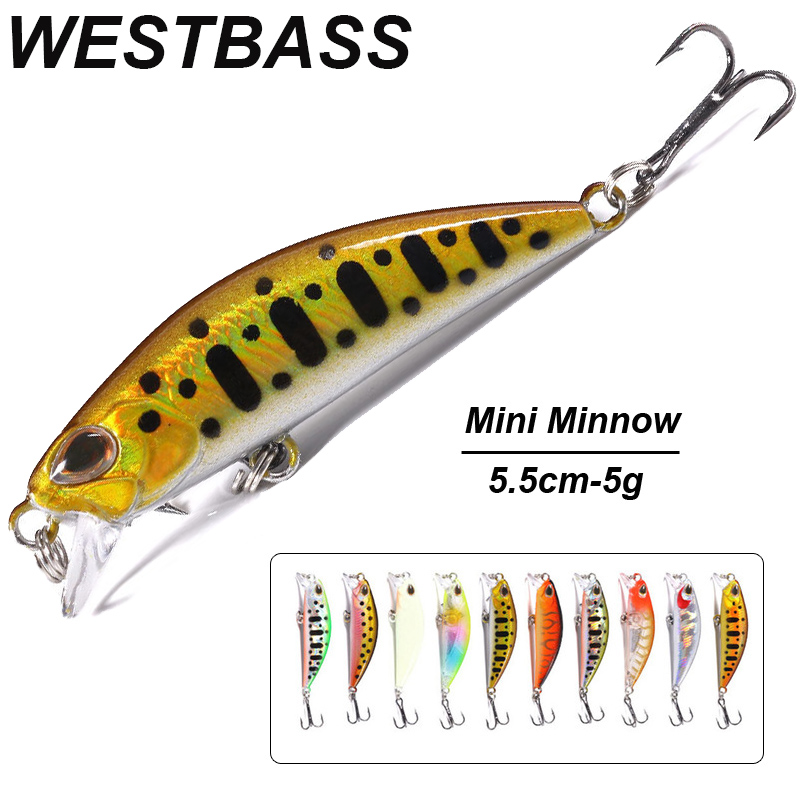 Fishing Lure Popper - Westbass 1PX Micro Minnow Lokken 55Mm-5G