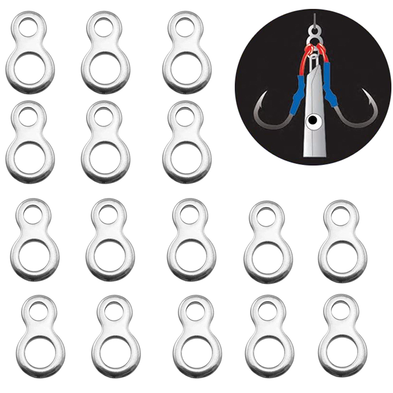Fishing Lure Accessories - 10-50 Stuks Roestvrijstalen Visserij Vaste Ring