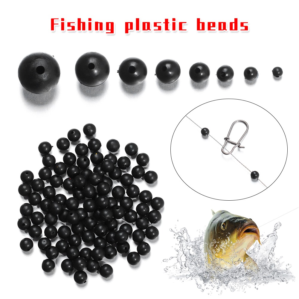 Fishing Lure Soft Plastic - 100 Stks/partij Vissen Kralen Ruimte Stop
