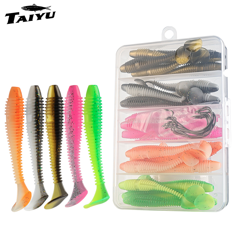 Fishing Lure Swimbait - TAIYU 25/35-delige set zachte vislokdozen, plastic