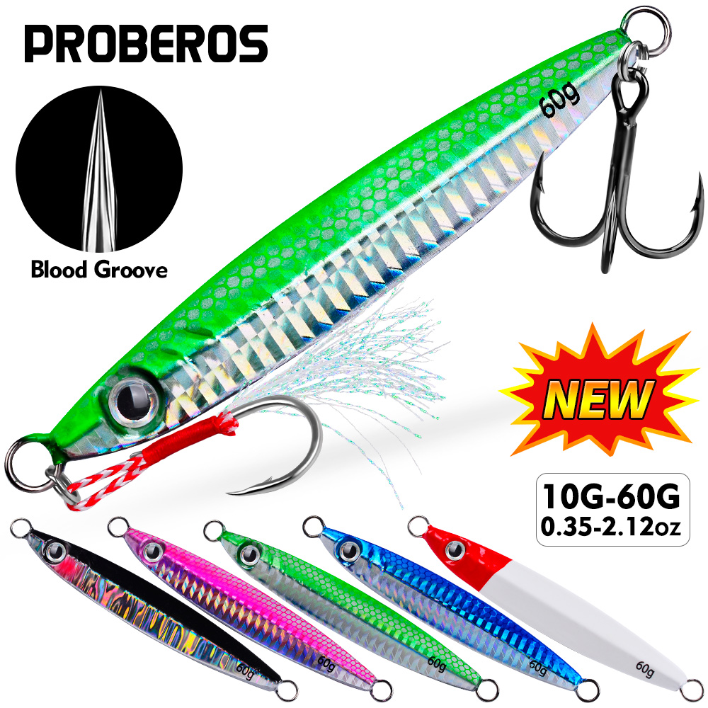 Proberos 1pc Metalen Gegoten J - Fishing Lure Spoon recensie en prijs